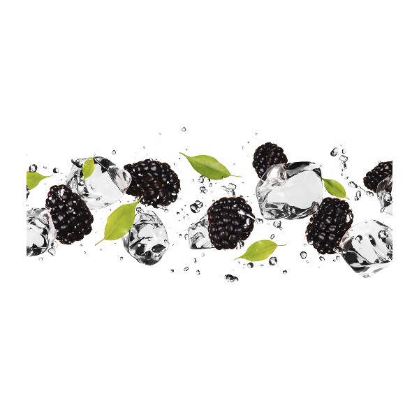 Glasbild Kirschen und Wasser