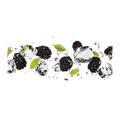 Glasbild Kirschen und Wasser