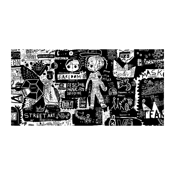 Glasbild Graffiti