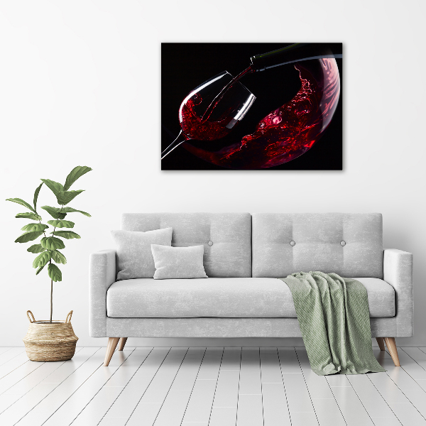 Foto glasbild Rotwein