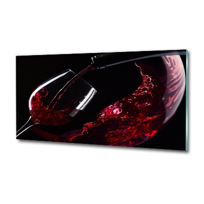 Foto glasbild Rotwein