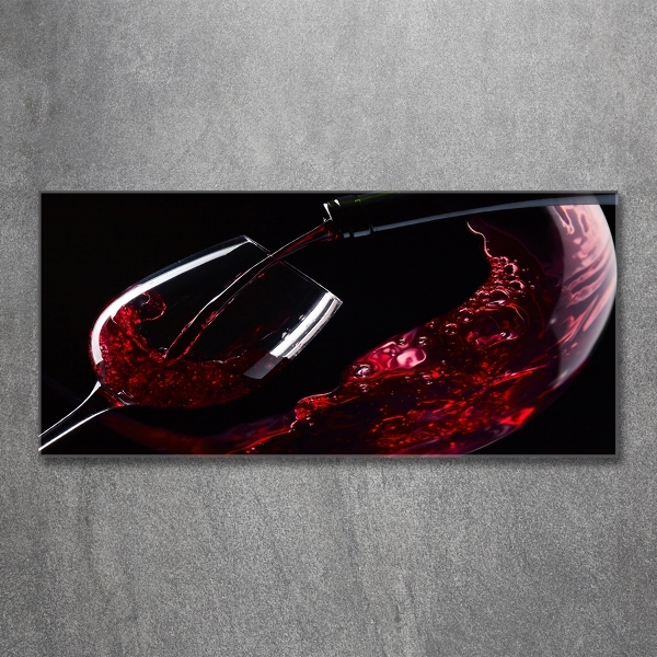 Foto glasbild Rotwein