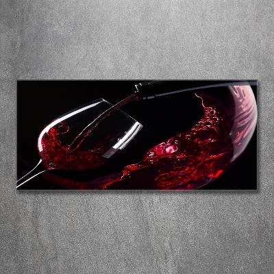 Foto glasbild Rotwein