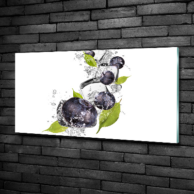 Foto glasbild Beeren mit Eis