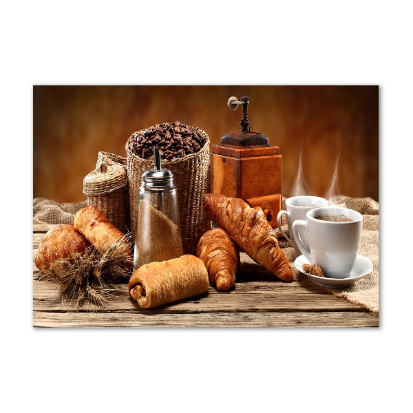 Glasbild Frühstück