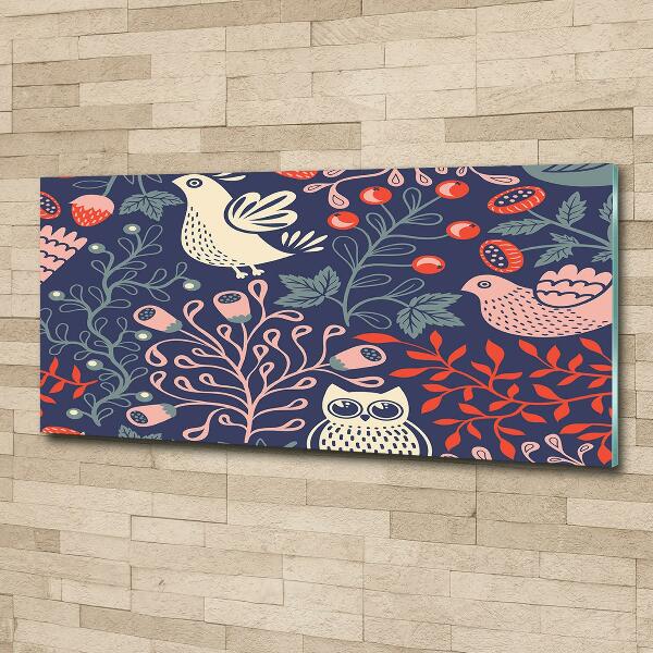 Foto glasbild Hühnereulenpflanzen