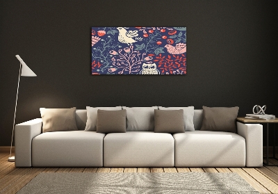 Foto glasbild Hühnereulenpflanzen