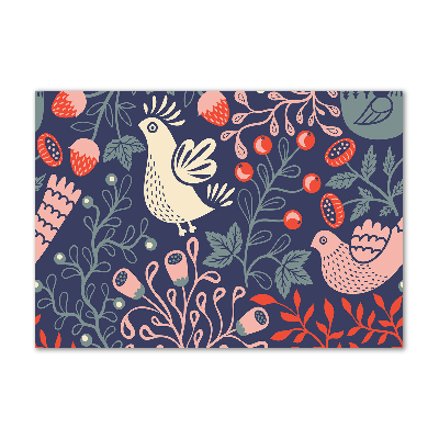 Foto glasbild Hühnereulenpflanzen