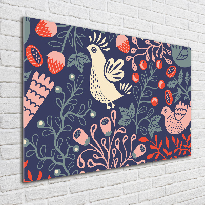 Foto glasbild Hühnereulenpflanzen