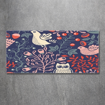 Foto glasbild Hühnereulenpflanzen