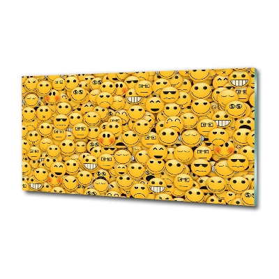 Foto glasbild Emoticons