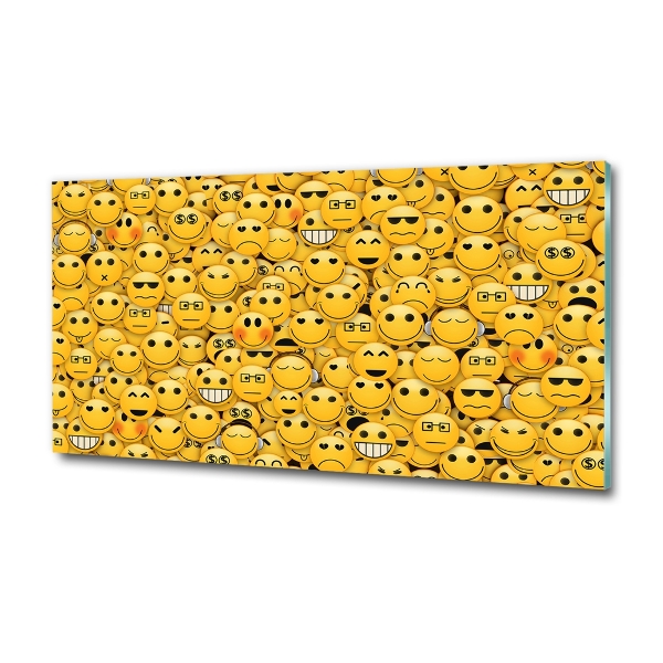 Foto glasbild Emoticons