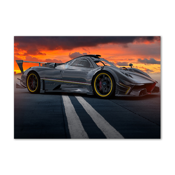 Foto glasbild Rennfahrer