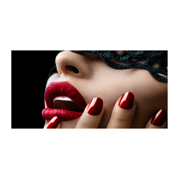 Glasbild Spitzenmaske