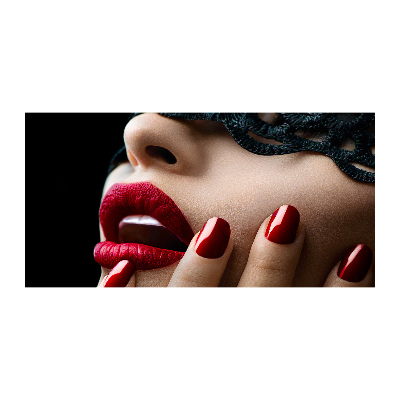 Glasbild Spitzenmaske