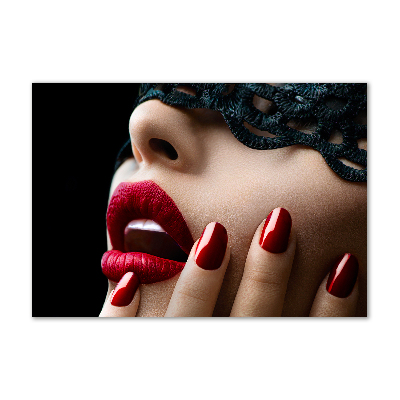 Glasbild Spitzenmaske