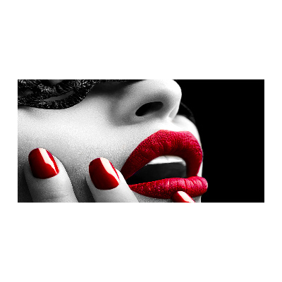 Foto glasbild Spitzenmaske