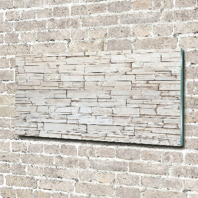 Bild auf glas Weiße Steinmauer
