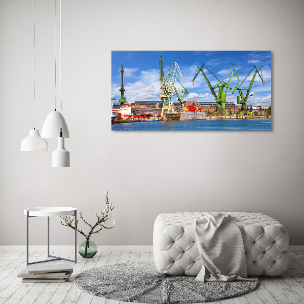 Foto glasbild Werft in Danzig