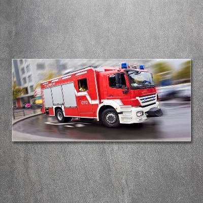 Bild auf glas Feuerwehrwagen