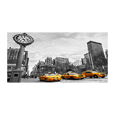Glasbild New Yorker Taxis