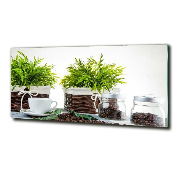 Glasbild Kaffeehaus-Thema