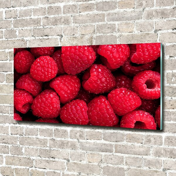 Foto glasbild Himbeeren