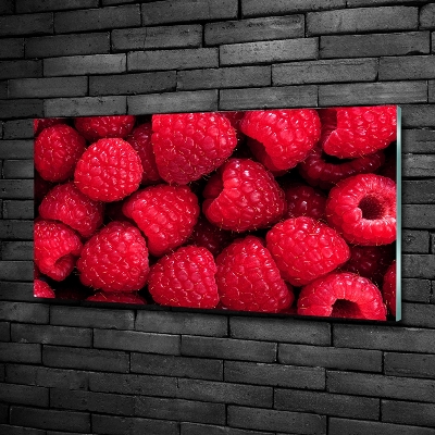 Foto glasbild Himbeeren