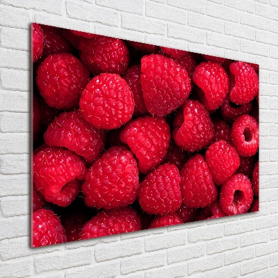 Foto glasbild Himbeeren