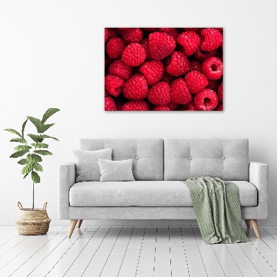 Foto glasbild Himbeeren