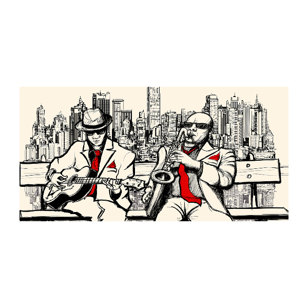 Bild auf glas New York Jazz