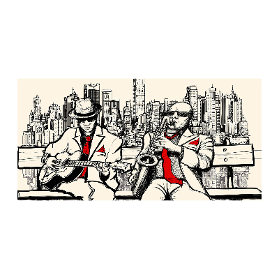 Bild auf glas New York Jazz