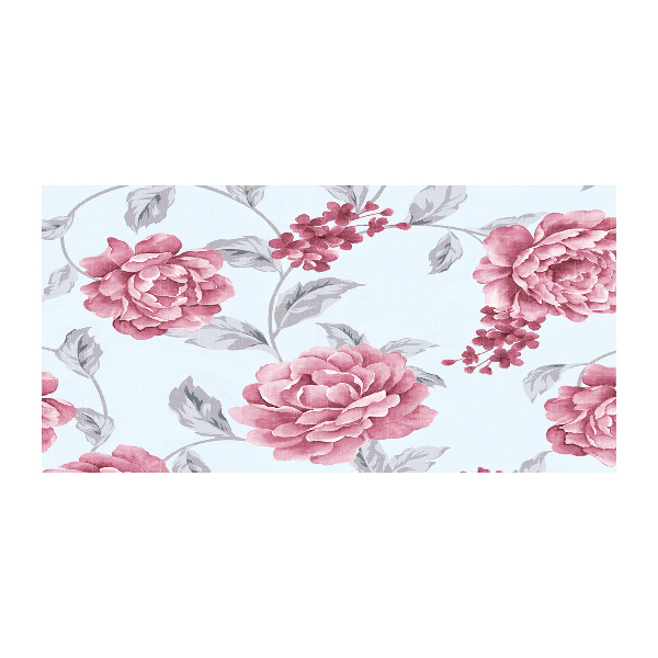 Glasbild Pfingstrosen