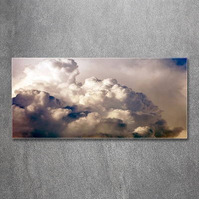 Glasbild Wolken am Himmel