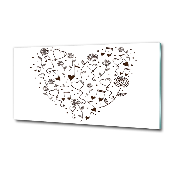 Bild auf glas Herz
