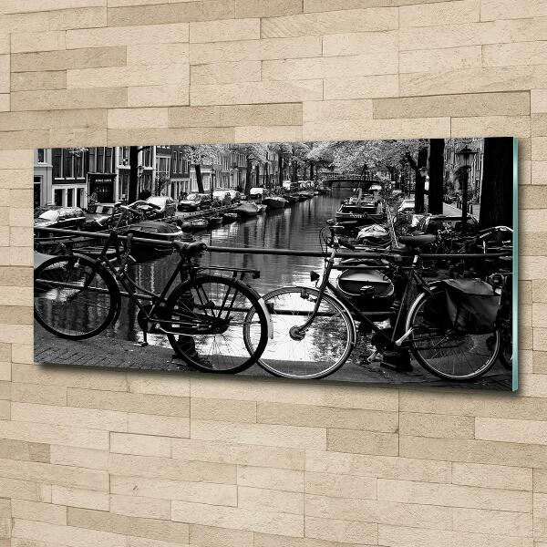 Foto glasbild Amsterdam Bikes