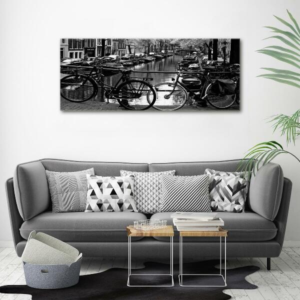 Foto glasbild Amsterdam Bikes