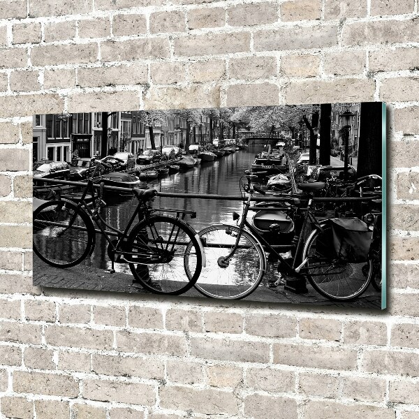 Foto glasbild Amsterdam Bikes