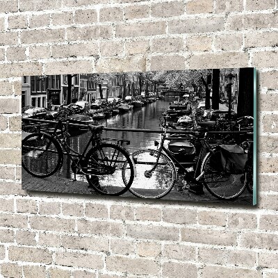 Foto glasbild Amsterdam Bikes