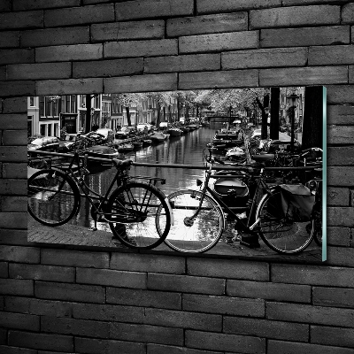 Foto glasbild Amsterdam Bikes