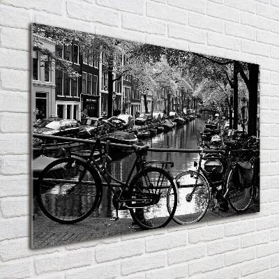 Foto glasbild Amsterdam Bikes