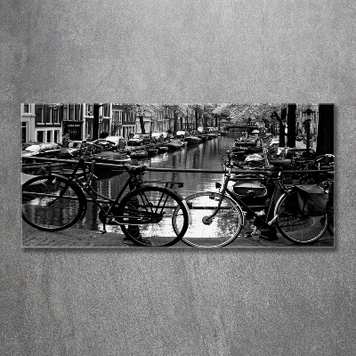 Foto glasbild Amsterdam Bikes