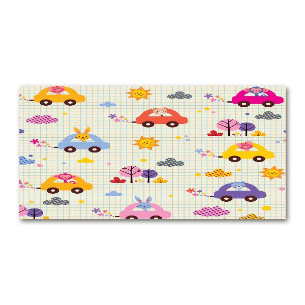 Glasbild Spielzeugautos