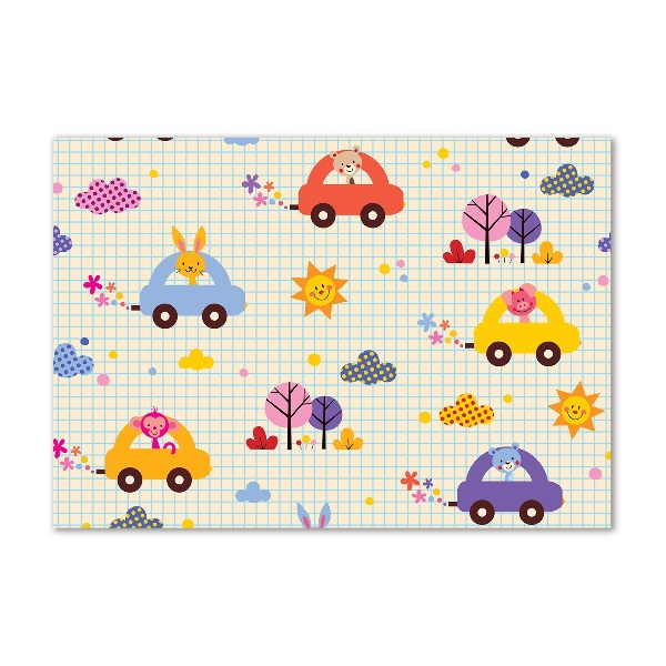 Glasbild Spielzeugautos