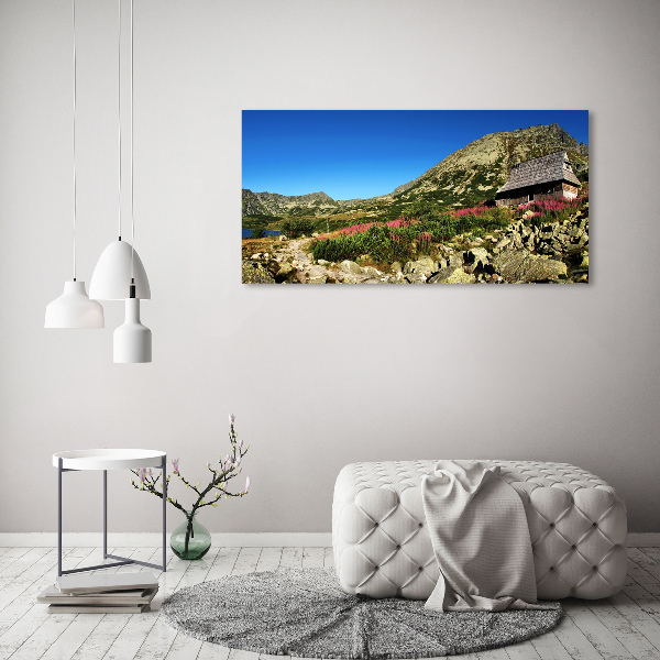 Foto glasbild Schäferhütte im Tal