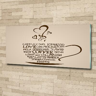 Foto glasbild Eine Tasse Kaffee