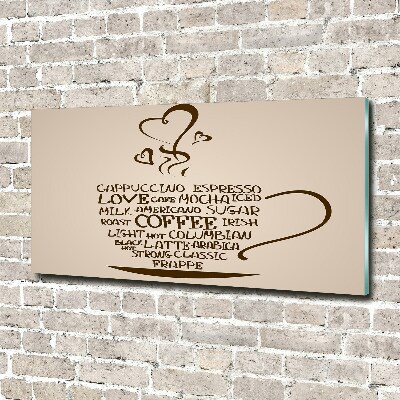 Foto glasbild Eine Tasse Kaffee