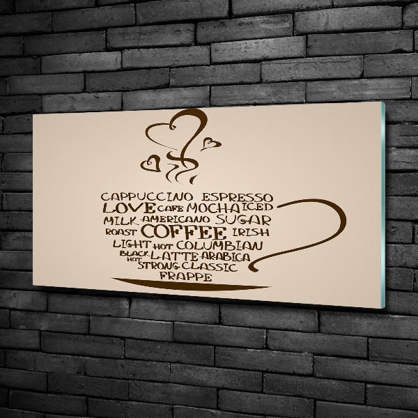 Foto glasbild Eine Tasse Kaffee