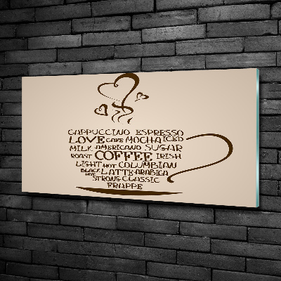 Foto glasbild Eine Tasse Kaffee