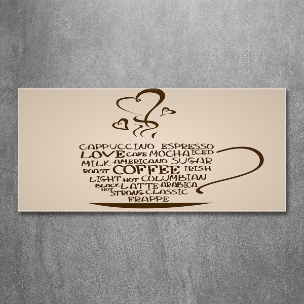 Foto glasbild Eine Tasse Kaffee